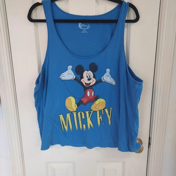 Disney Blue Mickey Mouse Tank Top Size 1XL - Picture 1 of 6